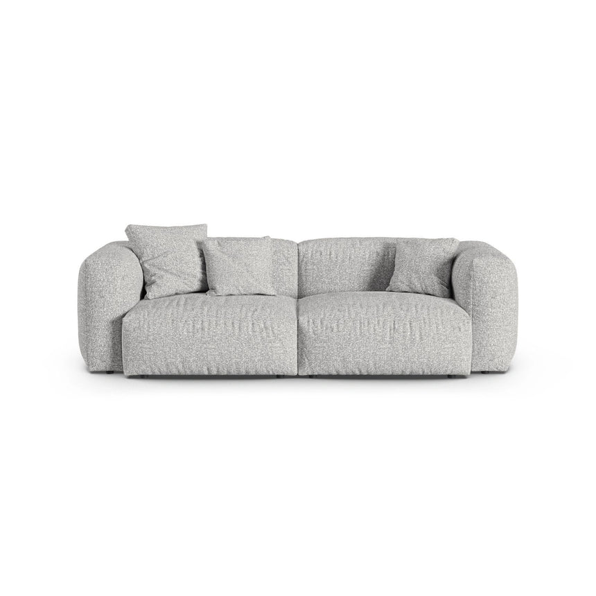 Martina 3-Sitzer Sofa, Sitztiefe 90 cm, aus Boucle in Silber (Monet Silver), 240x120 cm von Micadoni – Bild 1
