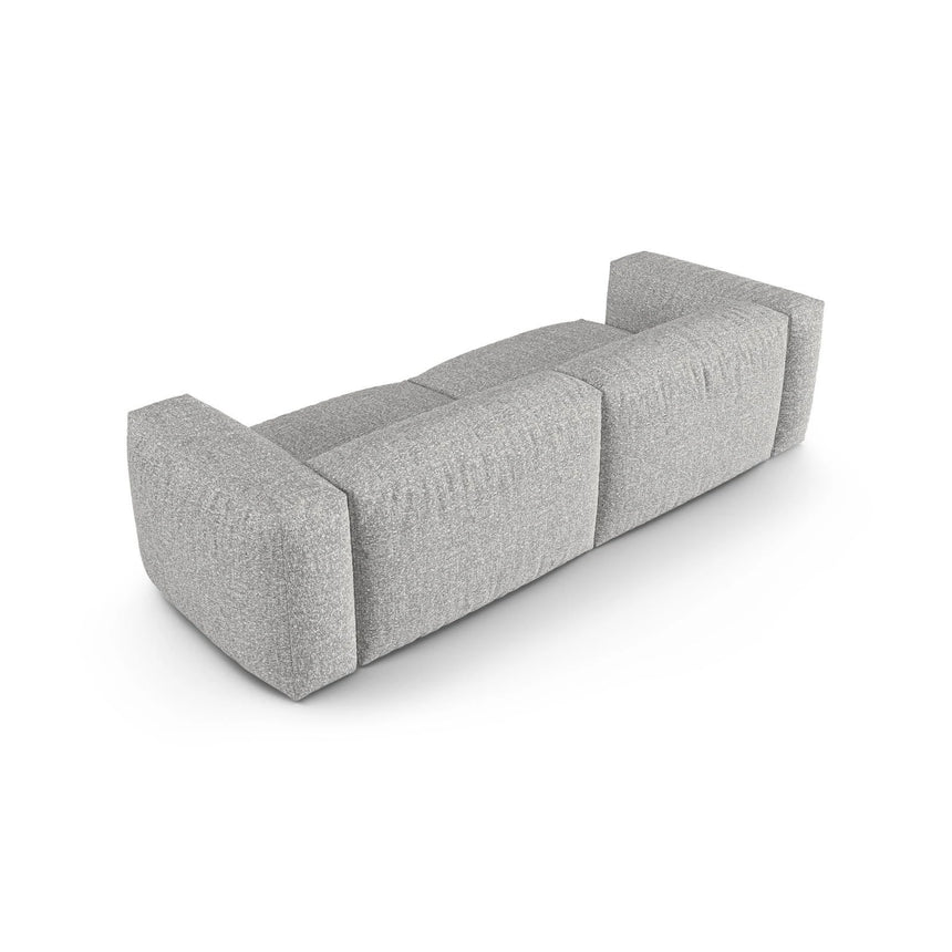Martina 3-Sitzer Sofa, Sitztiefe 90 cm, aus Boucle in Silber (Monet Silver), 240x120 cm von Micadoni – Bild 4