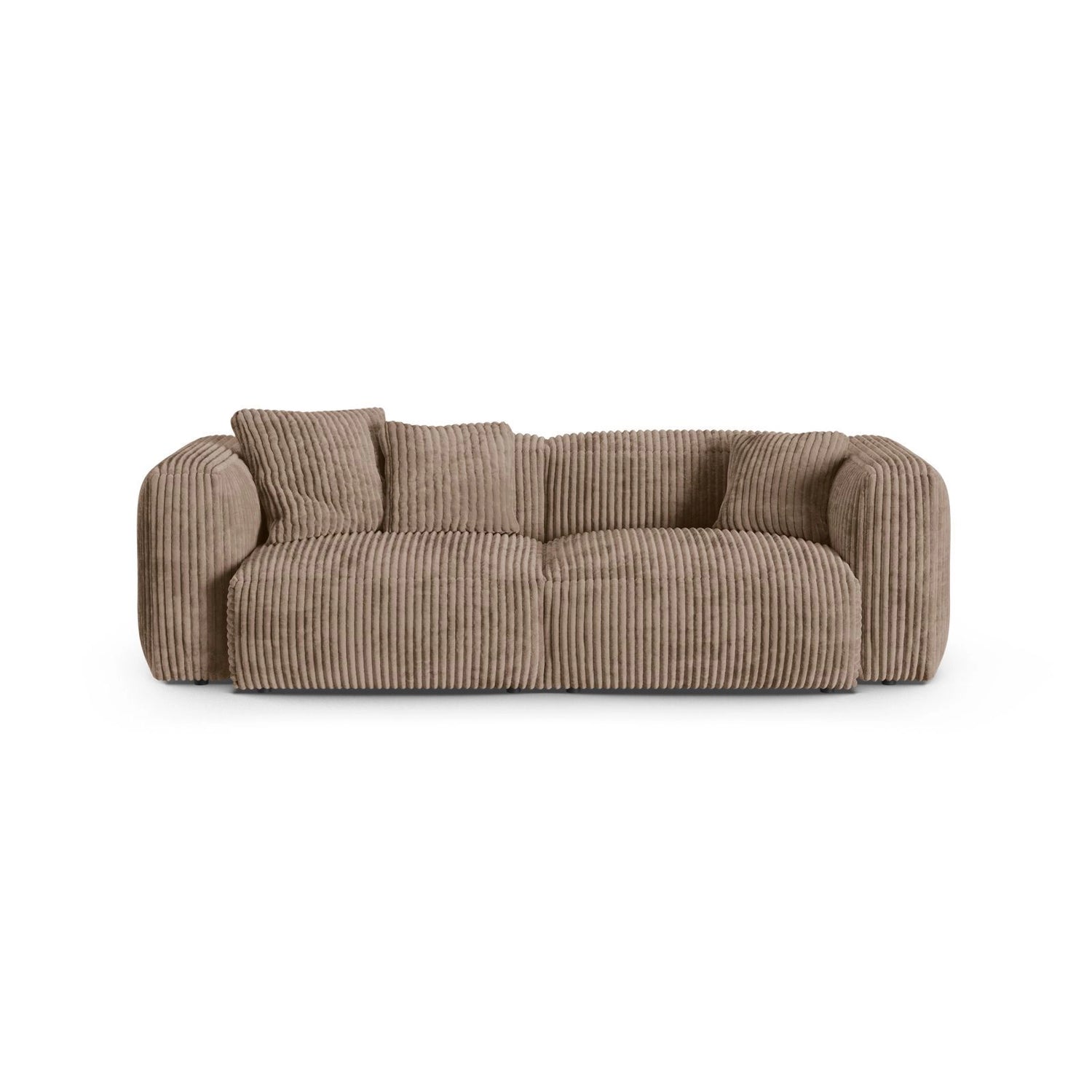 Martina 3-Sitzer Sofa, Sitztiefe 90 cm, aus Cord in Acorn (Tilia 17), 240x120 cm von Micadoni – Bild 1