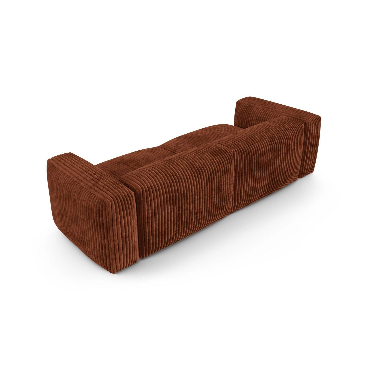 Martina 3-Sitzer Sofa, Sitztiefe 90 cm, aus Cord in Brick (Tilia 52), 240x120 cm von Micadoni – Bild 4