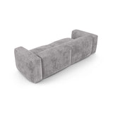 Martina 3-Sitzer Sofa, Sitztiefe 90 cm, aus Cord in Hellgrau (Tilia 86), 240x120 cm von Micadoni – Bild 4