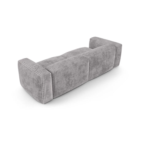 Martina 3-Sitzer Sofa, Sitztiefe 90 cm, aus Cord in Hellgrau (Tilia 86), 240x120 cm von Micadoni – Bild 4