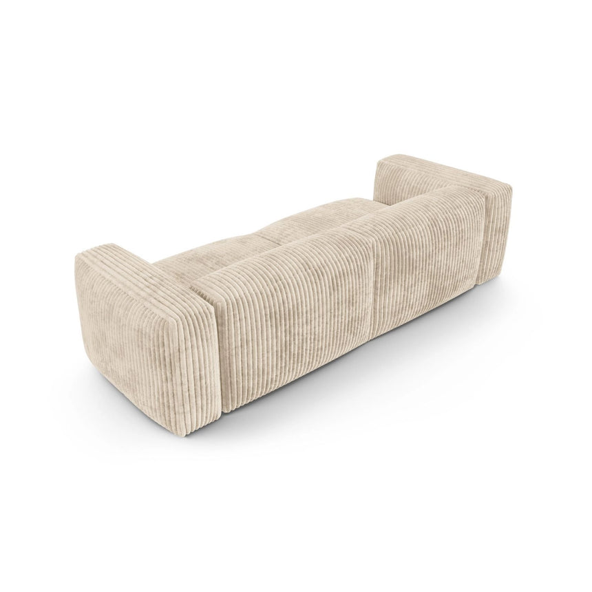 Martina 3-Sitzer Sofa, Sitztiefe 90 cm, aus Cord in Leichtes Beige (Tilia 03), 240x120 cm von Micadoni – Bild 4
