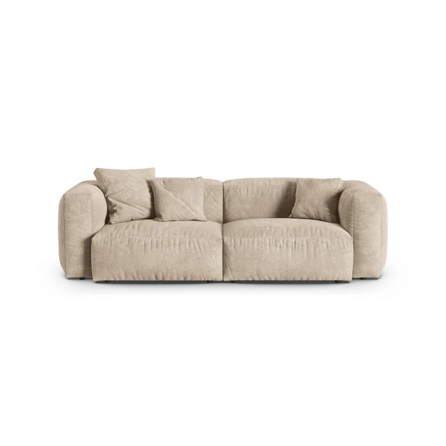 Martina 3-Sitzer Sofa, Sitztiefe 90 cm, aus Samt, Cord, Boucle oder Strukturstoff, 240x120 cm von Micadoni – Bild 1