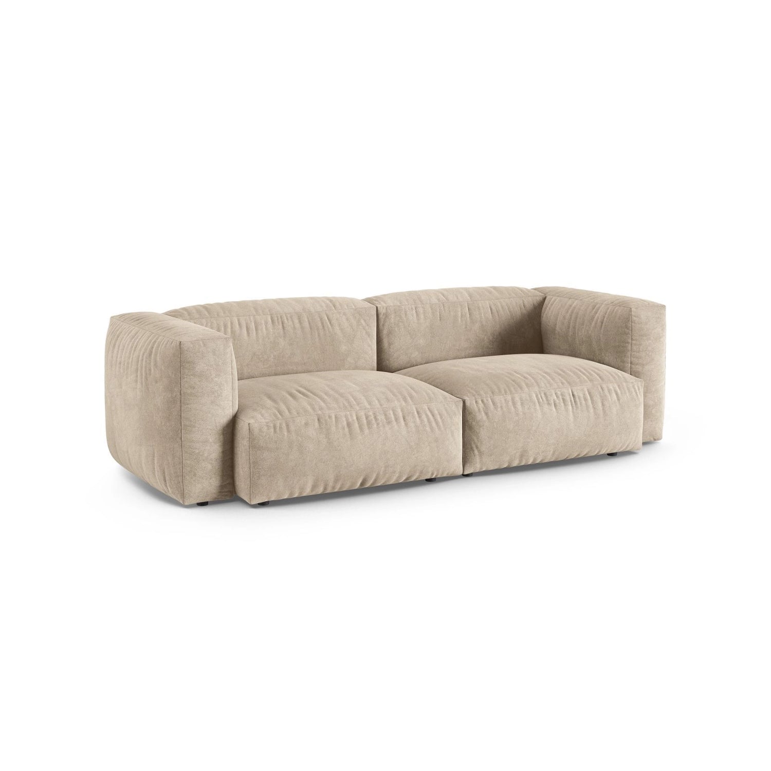 Martina 3-Sitzer Sofa, Sitztiefe 90 cm, aus Samt, Cord, Boucle oder Strukturstoff, 240x120 cm von Micadoni – Bild 3