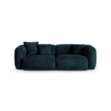 Martina 3-Sitzer Sofa, Sitztiefe 90 cm, aus Samt in Deep Petrol (Vogue 13), 240x120 cm von Micadoni – Bild 1