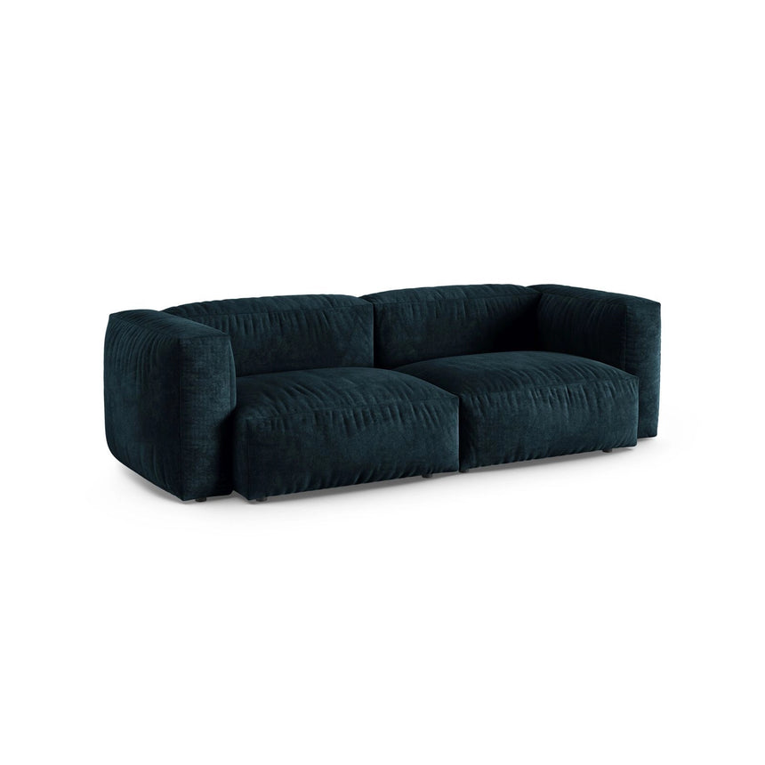 Martina 3-Sitzer Sofa, Sitztiefe 90 cm, aus Samt in Deep Petrol (Vogue 13), 240x120 cm von Micadoni – Bild 3