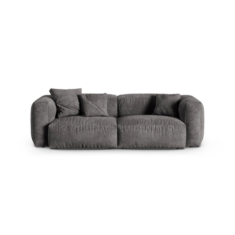 Martina 3-Sitzer Sofa, Sitztiefe 90 cm, aus Samt in Grau (Vogue 15), 240x120 cm von Micadoni – Bild 1