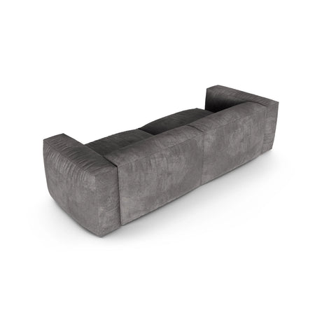Martina 3-Sitzer Sofa, Sitztiefe 90 cm, aus Samt in Grau (Vogue 15), 240x120 cm von Micadoni – Bild 4