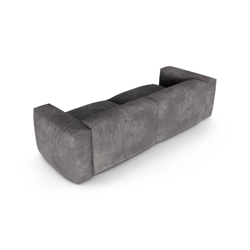 Martina 3-Sitzer Sofa, Sitztiefe 90 cm, aus Samt in Grau (Vogue 15), 240x120 cm von Micadoni – Bild 4