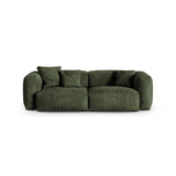 Martina 3-Sitzer Sofa, Sitztiefe 90 cm, aus Samt in Grün (Vogue 11), 240x120 cm von Micadoni – Bild 1