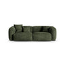 Martina 3-Sitzer Sofa, Sitztiefe 90 cm, aus Samt in Grün (Vogue 11), 240x120 cm von Micadoni – Bild 1