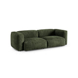 Martina 3-Sitzer Sofa, Sitztiefe 90 cm, aus Samt in Grün (Vogue 11), 240x120 cm von Micadoni – Bild 3