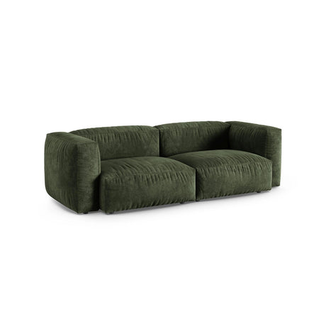 Martina 3-Sitzer Sofa, Sitztiefe 90 cm, aus Samt in Grün (Vogue 11), 240x120 cm von Micadoni – Bild 3