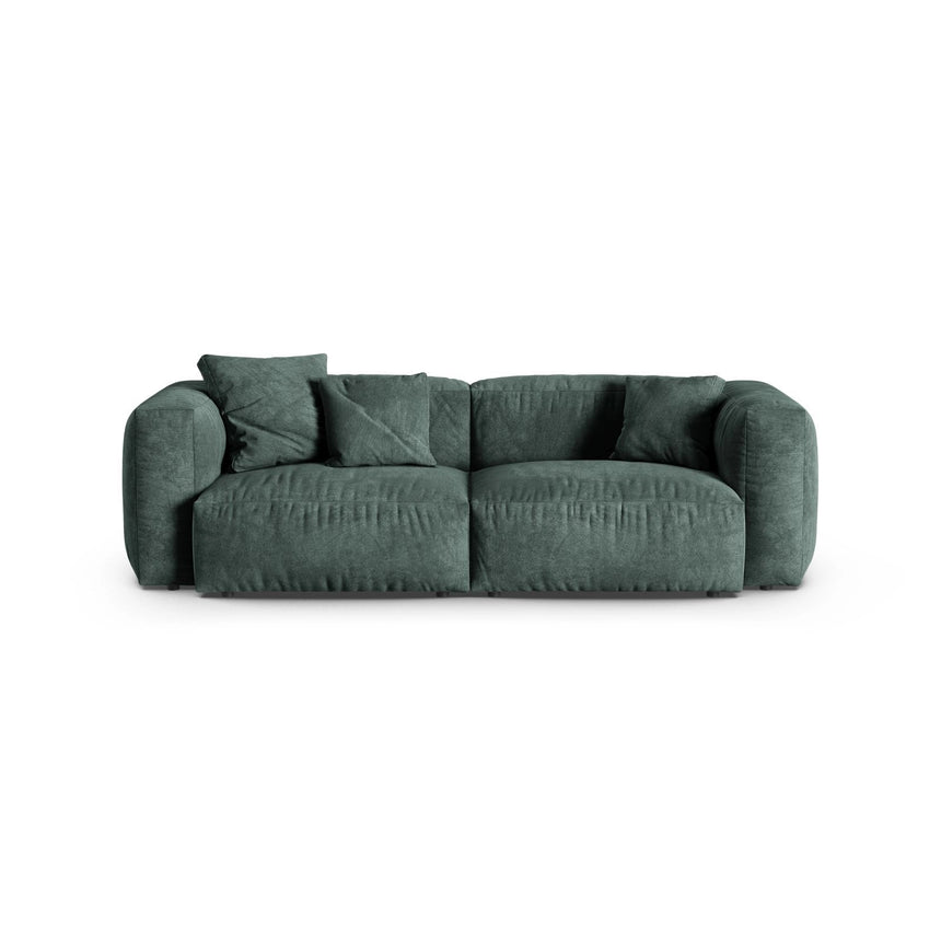 Martina 3-Sitzer Sofa, Sitztiefe 90 cm, aus Samt in Petrol (Vogue 12), 240x120 cm von Micadoni – Bild 1