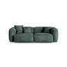 Martina 3-Sitzer Sofa, Sitztiefe 90 cm, aus Samt in Petrol (Vogue 12), 240x120 cm von Micadoni – Bild 1