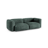 Martina 3-Sitzer Sofa, Sitztiefe 90 cm, aus Samt in Petrol (Vogue 12), 240x120 cm von Micadoni – Bild 3