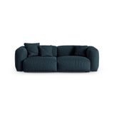 Martina 3-Sitzer Sofa, Sitztiefe 90 cm, aus Strukturierter Stoff in Blau Jeans (Boston Ocean), 240x120 cm von Micadoni – Bild 1