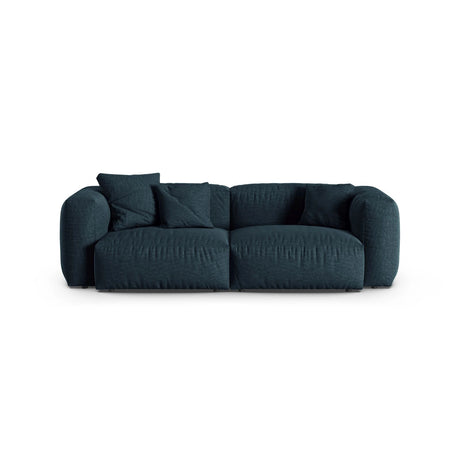 Martina 3-Sitzer Sofa, Sitztiefe 90 cm, aus Strukturierter Stoff in Blau Jeans (Boston Ocean), 240x120 cm von Micadoni – Bild 1