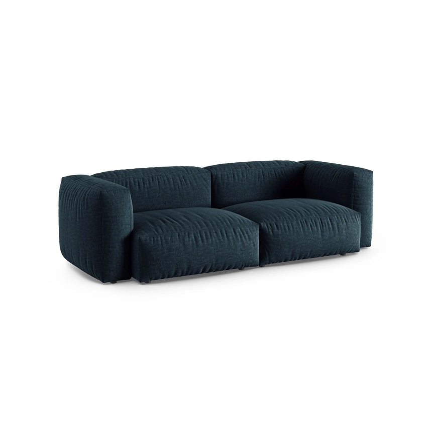 Martina 3-Sitzer Sofa, Sitztiefe 90 cm, aus Strukturierter Stoff in Blau Jeans (Boston Ocean), 240x120 cm von Micadoni – Bild 3