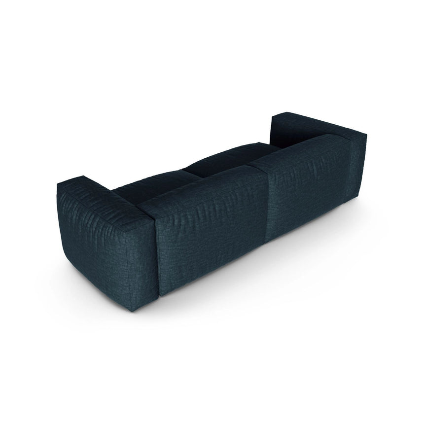 Martina 3-Sitzer Sofa, Sitztiefe 90 cm, aus Strukturierter Stoff in Blau Jeans (Boston Ocean), 240x120 cm von Micadoni – Bild 4