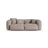 Martina 3-Sitzer Sofa, Sitztiefe 90 cm, aus Strukturierter Stoff in Dunkelbeige (Boston Trufa), 240x120 cm von Micadoni – Bild 1