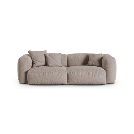 Martina 3-Sitzer Sofa, Sitztiefe 90 cm, aus Strukturierter Stoff in Dunkelbeige (Boston Trufa), 240x120 cm von Micadoni – Bild 1