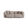 Martina 3-Sitzer Sofa, Sitztiefe 90 cm, aus Strukturierter Stoff in Dunkelbeige (Boston Trufa), 240x120 cm von Micadoni – Bild 1