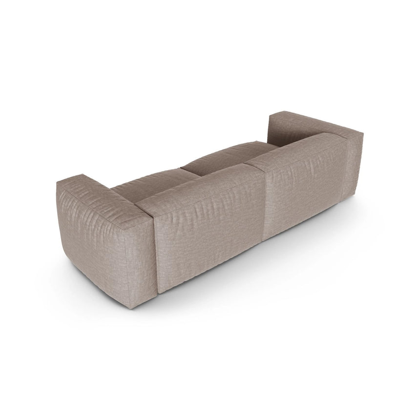 Martina 3-Sitzer Sofa, Sitztiefe 90 cm, aus Strukturierter Stoff in Dunkelbeige (Boston Trufa), 240x120 cm von Micadoni – Bild 4