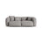 Martina 3-Sitzer Sofa, Sitztiefe 90 cm, aus Strukturierter Stoff in Hellgrau (Boston Light Grey), 240x120 cm von Micadoni – Bild 1