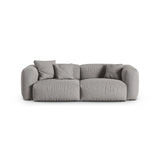 Martina 3-Sitzer Sofa, Sitztiefe 90 cm, aus Strukturierter Stoff in Hellgrau (Boston Light Grey), 240x120 cm von Micadoni – Bild 1