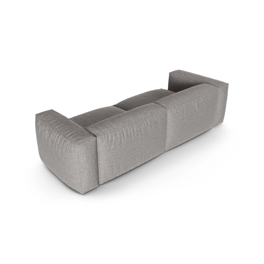 Martina 3-Sitzer Sofa, Sitztiefe 90 cm, aus Strukturierter Stoff in Hellgrau (Boston Light Grey), 240x120 cm von Micadoni – Bild 4