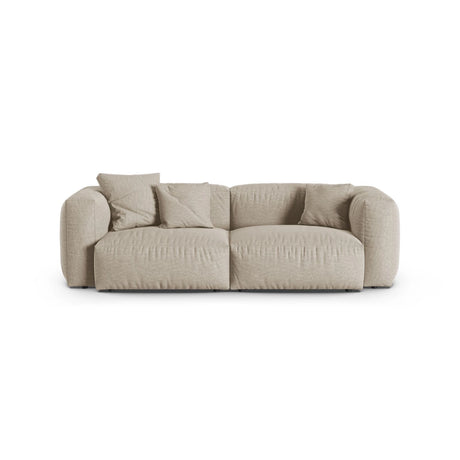 Martina 3-Sitzer Sofa, Sitztiefe 90 cm, aus Strukturierter Stoff in Leichtes Beige (Boston Toffee), 240x120 cm von Micadoni – Bild 1
