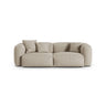 Martina 3-Sitzer Sofa, Sitztiefe 90 cm, aus Strukturierter Stoff in Leichtes Beige (Boston Toffee), 240x120 cm von Micadoni – Bild 1