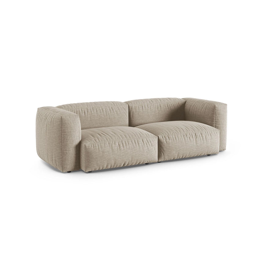 Martina 3-Sitzer Sofa, Sitztiefe 90 cm, aus Strukturierter Stoff in Leichtes Beige (Boston Toffee), 240x120 cm von Micadoni – Bild 3