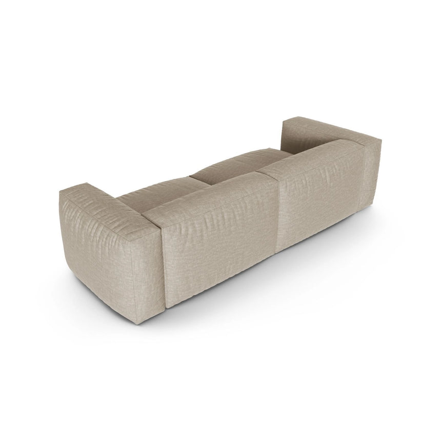 Martina 3-Sitzer Sofa, Sitztiefe 90 cm, aus Strukturierter Stoff in Leichtes Beige (Boston Toffee), 240x120 cm von Micadoni – Bild 4