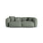 Martina 3-Sitzer Sofa, Sitztiefe 90 cm, aus Strukturierter Stoff in Moosgrün (Boston Water Green), 240x120 cm von Micadoni – Bild 1