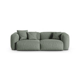 Martina 3-Sitzer Sofa, Sitztiefe 90 cm, aus Strukturierter Stoff in Moosgrün (Boston Water Green), 240x120 cm von Micadoni – Bild 1