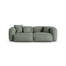 Martina 3-Sitzer Sofa, Sitztiefe 90 cm, aus Strukturierter Stoff in Moosgrün (Boston Water Green), 240x120 cm von Micadoni – Bild 1