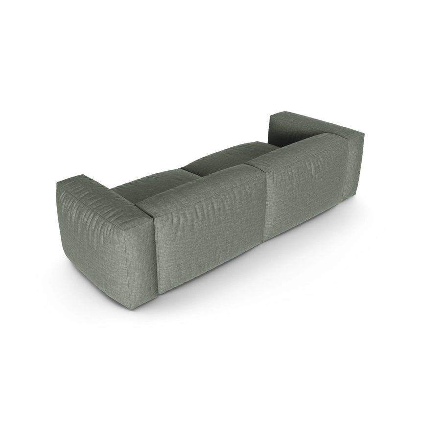 Martina 3-Sitzer Sofa, Sitztiefe 90 cm, aus Strukturierter Stoff in Moosgrün (Boston Water Green), 240x120 cm von Micadoni – Bild 4