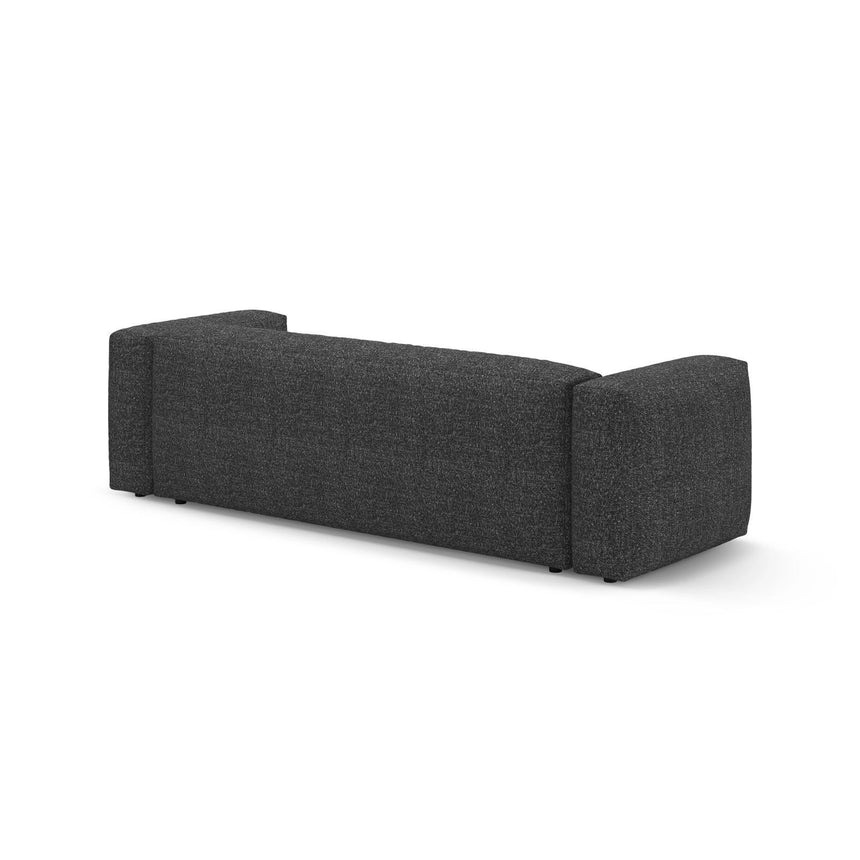 Martina 3-Sitzer Sofa mit Schlaffunktion, ausklappbar, aus Boucle in Anthrazit (Monet Anthracite), 264x106 cm von Micadoni – Bild 9