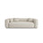Martina 3-Sitzer Sofa mit Schlaffunktion, ausklappbar, aus Boucle in Beige (Monet Sand), 264x106 cm von Micadoni – Bild 1