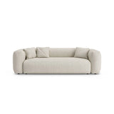 Martina 3-Sitzer Sofa mit Schlaffunktion, ausklappbar, aus Boucle in Beige (Monet Sand), 264x106 cm von Micadoni – Bild 1