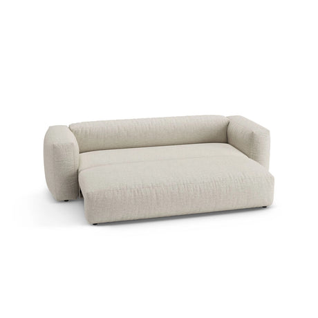 Martina 3-Sitzer Sofa mit Schlaffunktion, ausklappbar, aus Boucle in Beige (Monet Sand), 264x106 cm von Micadoni – Bild 7