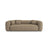 Martina 3-Sitzer Sofa mit Schlaffunktion, ausklappbar, aus Boucle in Cappuccino (Monet Cappucino), 264x106 cm von Micadoni – Bild 1