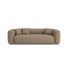 Martina 3-Sitzer Sofa mit Schlaffunktion, ausklappbar, aus Boucle in Cappuccino (Monet Cappucino), 264x106 cm von Micadoni – Bild 1