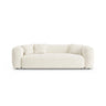 Martina 3-Sitzer Sofa mit Schlaffunktion, ausklappbar, aus Boucle in Elfenbein (Monet Nata), 264x106 cm von Micadoni – Bild 1