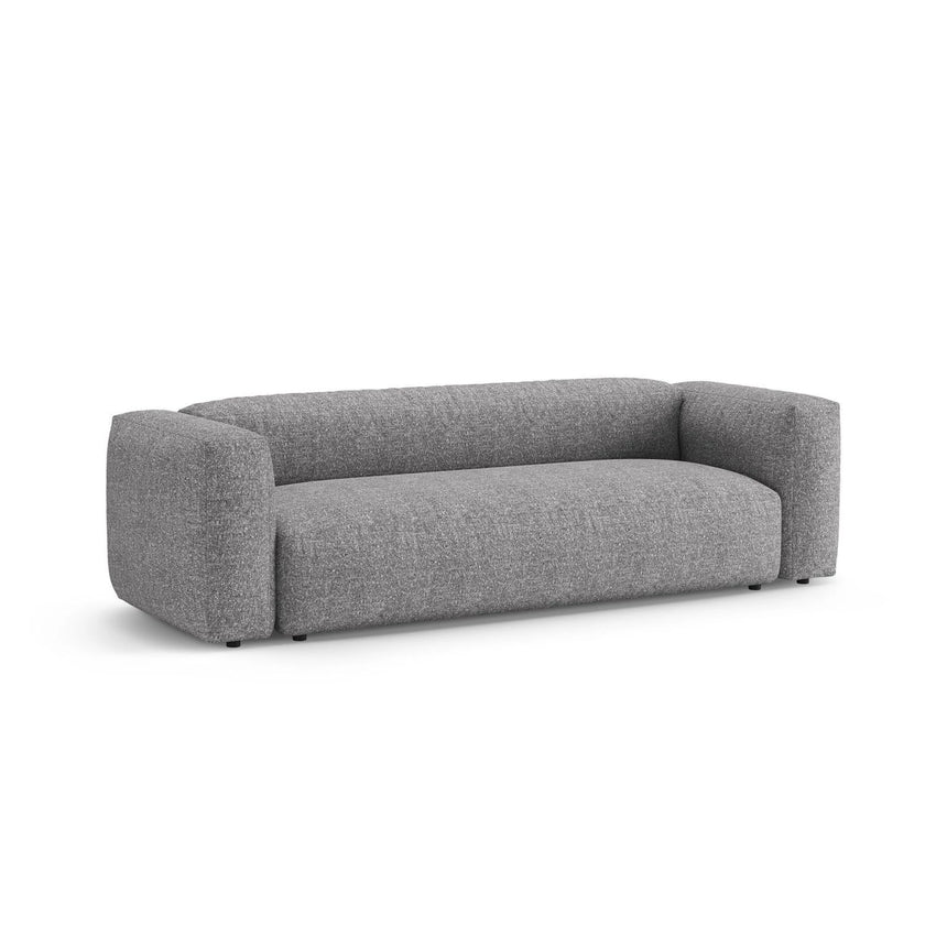 Martina 3-Sitzer Sofa mit Schlaffunktion, ausklappbar, aus Boucle in Graphit (Monet Graphite), 264x106 cm von Micadoni – Bild 6