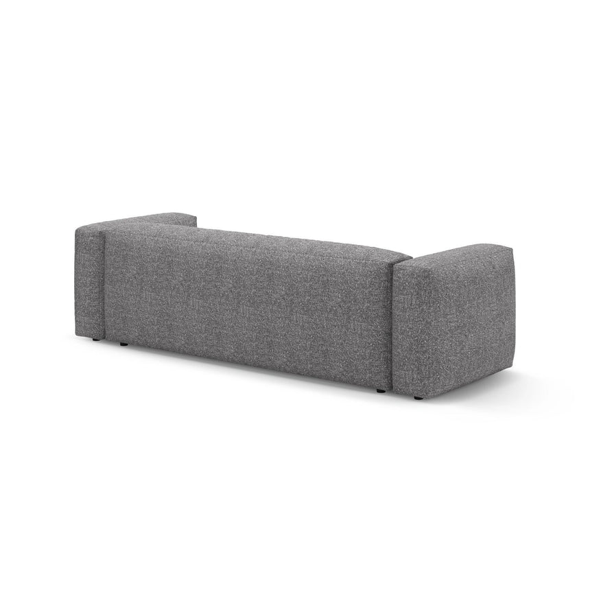 Martina 3-Sitzer Sofa mit Schlaffunktion, ausklappbar, aus Boucle in Graphit (Monet Graphite), 264x106 cm von Micadoni – Bild 9