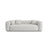 Martina 3-Sitzer Sofa mit Schlaffunktion, ausklappbar, aus Boucle in Grey Beige Melange (Monet Pearl), 264x106 cm von Micadoni – Bild 1